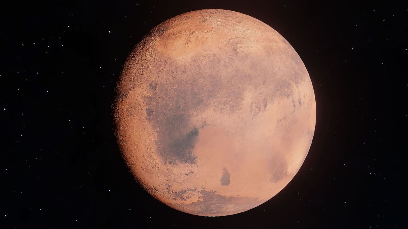 A space photograph of Mars showing surface detail, far beyond what any eyepiece view delivers