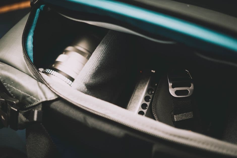 Optical equipment packed in a padded case