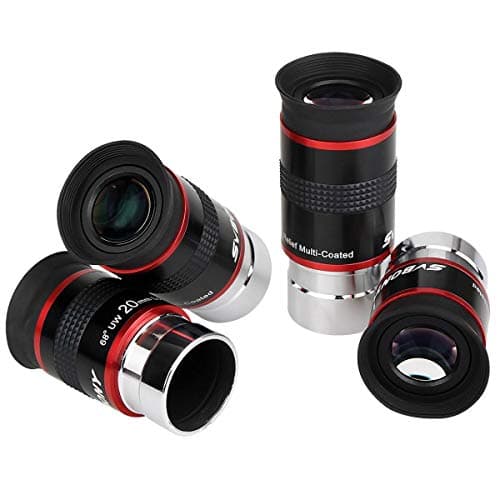 SVBONY 68-Degree Eyepiece Set, 6/9/15/20mm (1.25")